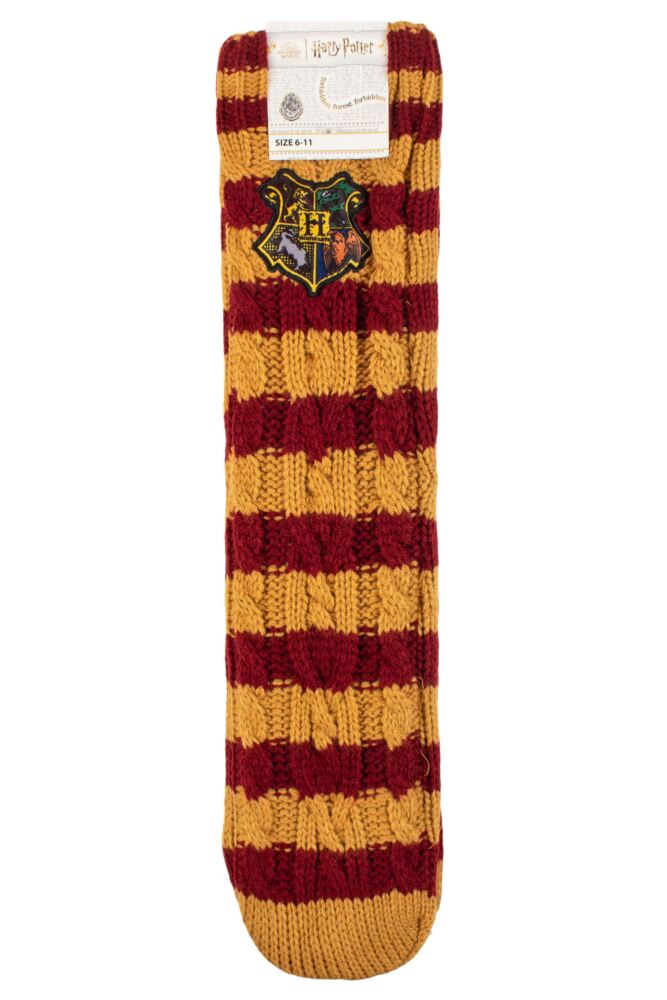 sockshop Film & TV CharactersMens & Womens Harry Potter Chunky Cable Lined Slipper Socks with Grips
