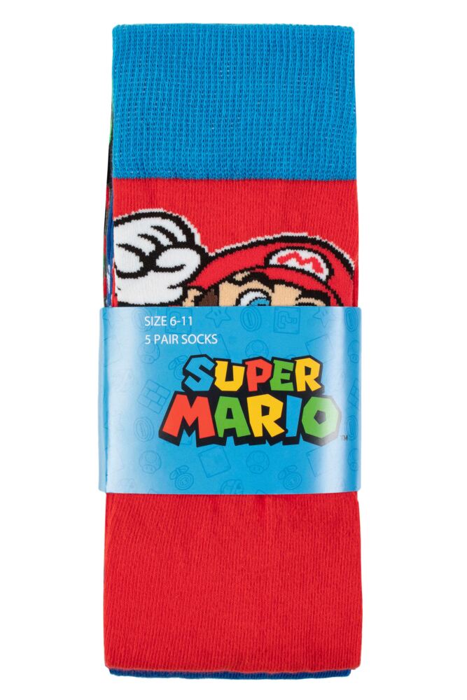 sockshop Film & TV CharactersMens Womens & Kids Cotton Super Mario Character Socks 5-Pair