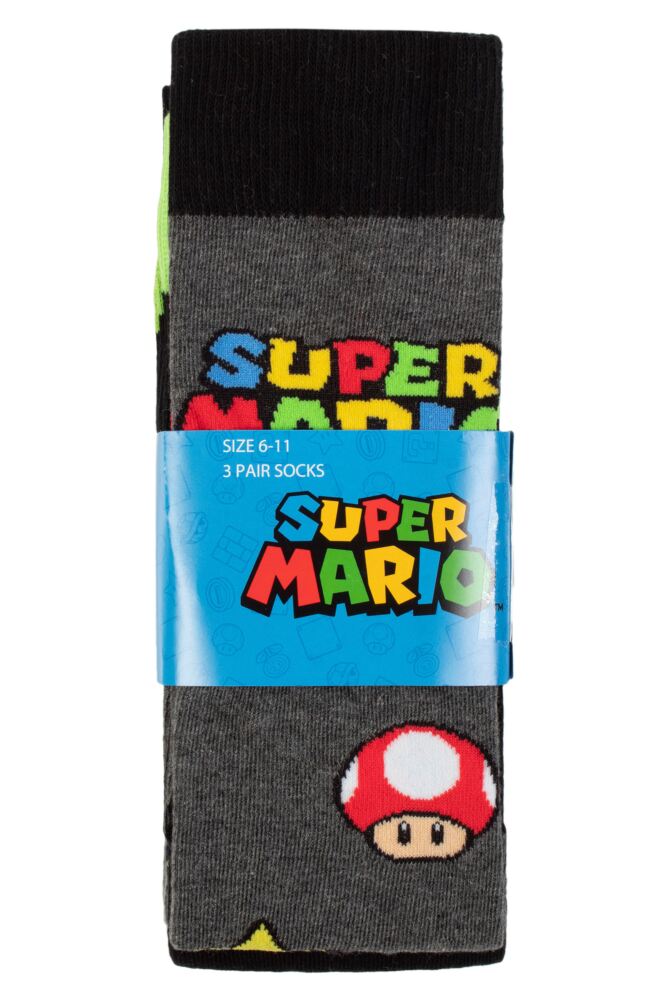 sockshop Film & TV CharactersMens Womens & Kids Cotton Super Mario Enemies Socks 3-Pair