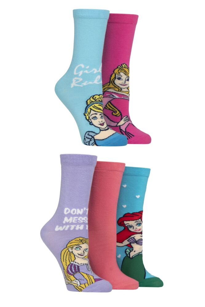 sockshop Film & TV CharactersWomen's Disney Princesses Cotton Socks – 5 Pair