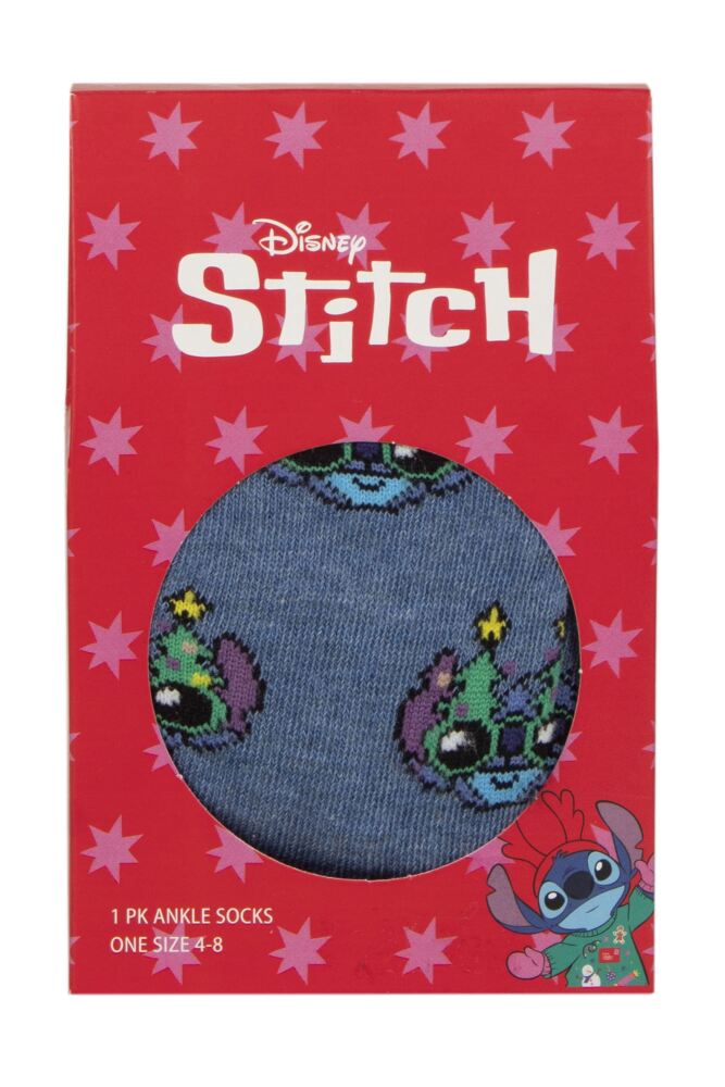 sockshop Film & TV CharactersWomen's Stitch Christmas Gift Box Cotton Socks – 1 Pair