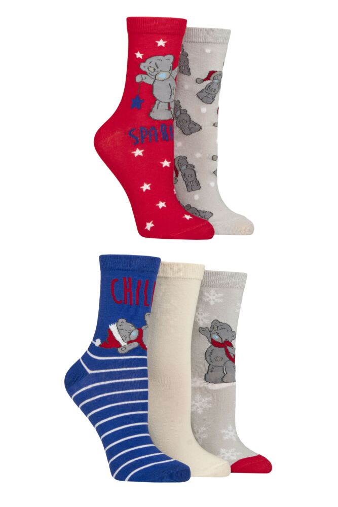 sockshop Film & TV CharactersWomen's Tatty Teddy Cotton Socks – 5 Pair