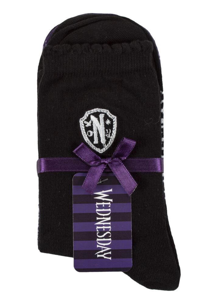 sockshop Film & TV CharactersWomen's Wednesday Addams Cotton Socks – 2 Pair