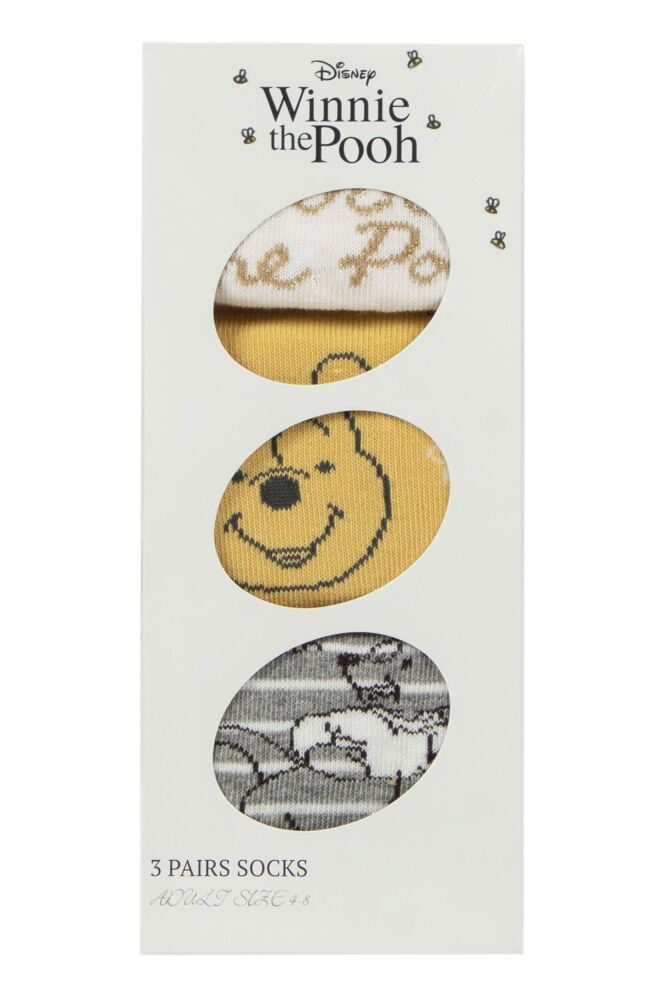 Sockshop Film & TV CharactersWomen's Winnie The Pooh Gift Box Cotton Socks – 3 Pair