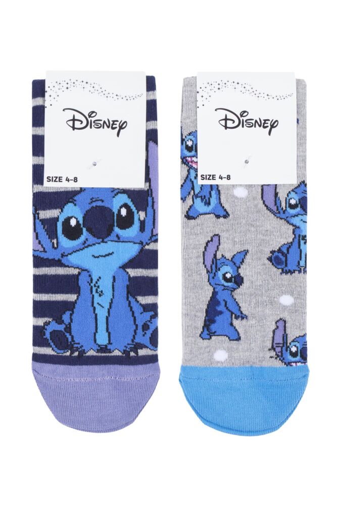 sockshop Film & TV CharactersWomens Cotton Disney Lilo & Stitch Socks 2-Pair