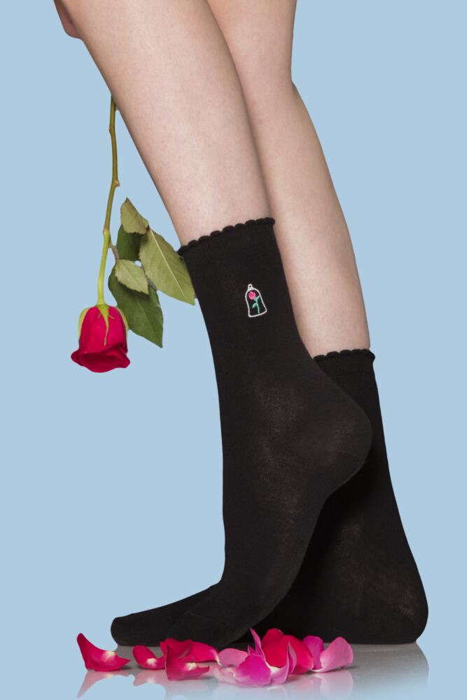 Sockshop Film & TV CharactersWomens Cotton Disney Princesses Embroidered Socks