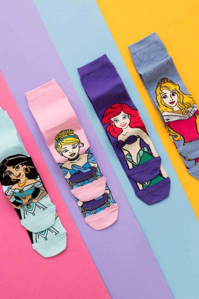 Sockshop Film & TV CharactersWomens Cotton Disney Princesses Socks 4-Pair