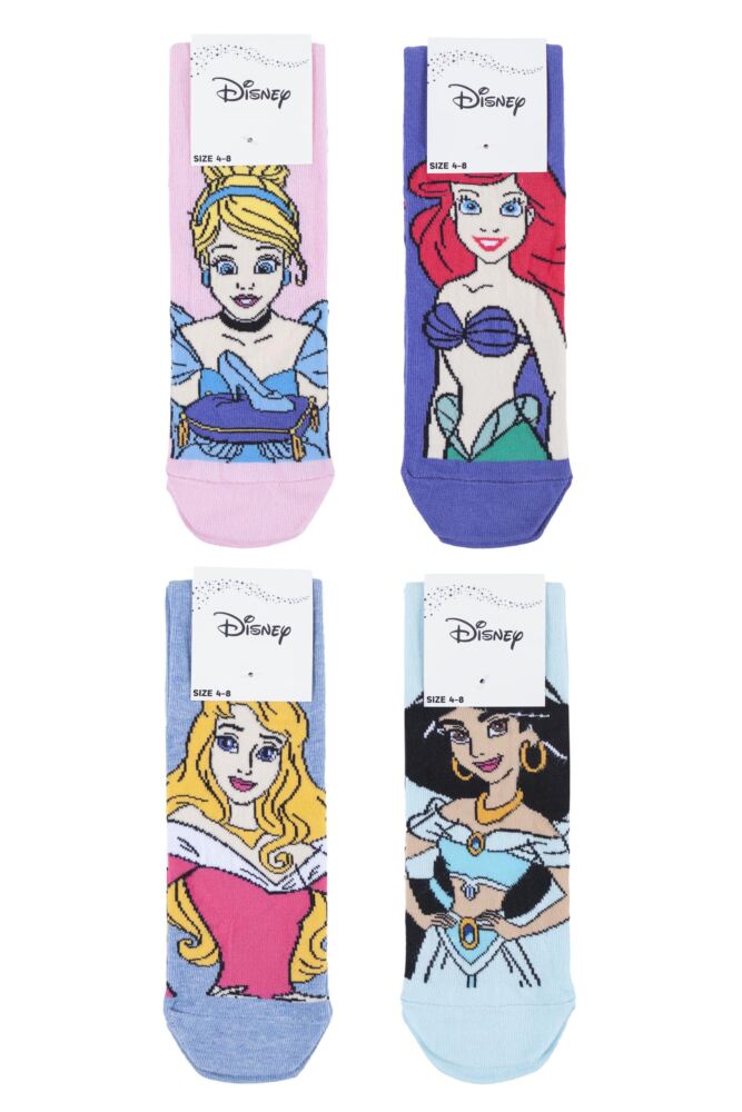 sockshop Film & TV CharactersWomens Cotton Disney Princesses Socks 4-Pair