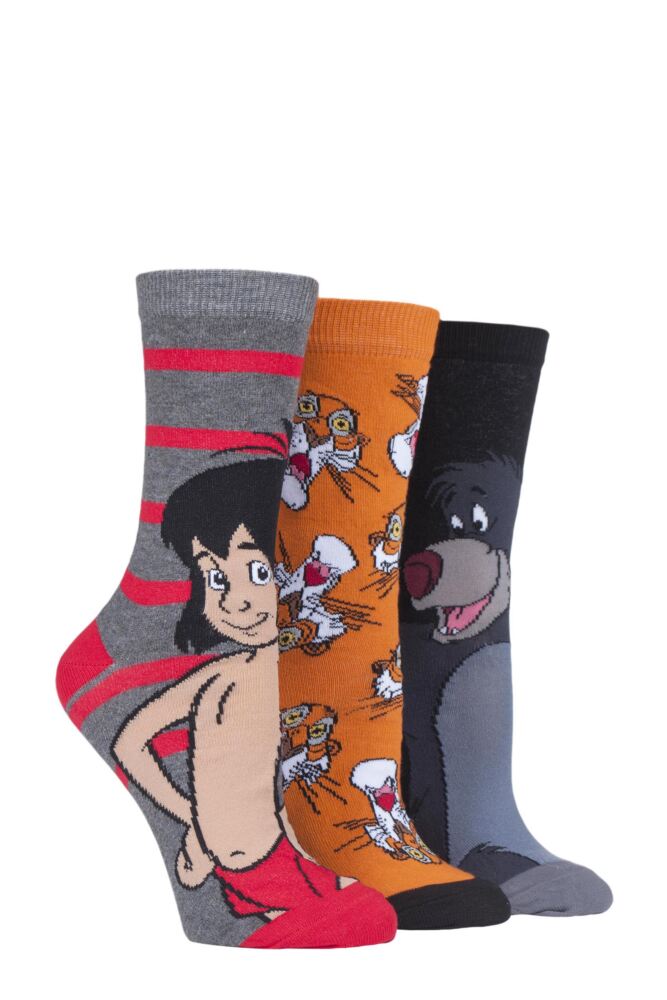 Sockshop Film & TV CharactersWomens Cotton Disney The Jungle Book Socks 3-Pair