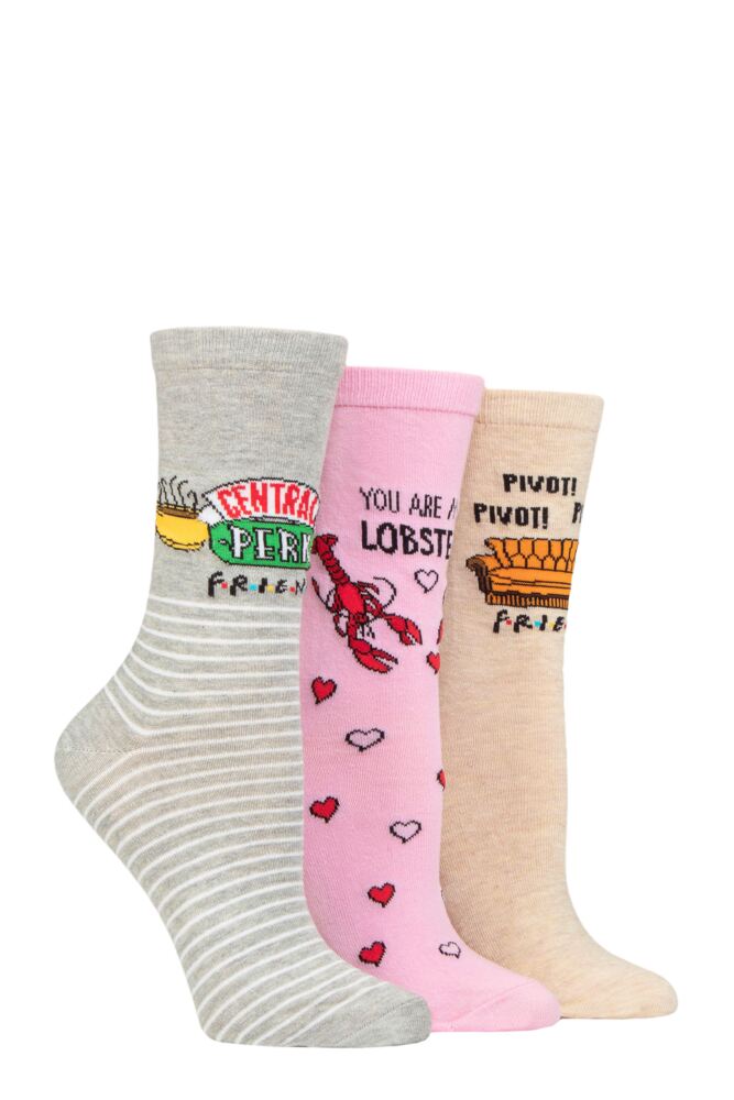 Sockshop Film & TV CharactersWomens Cotton Friends Socks 3-Pair