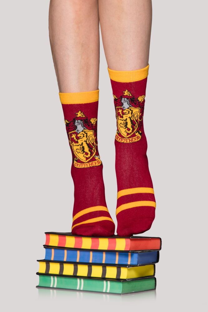 Sockshop Film & TV CharactersWomens Cotton Harry Potter House Badge Socks 4-Pair