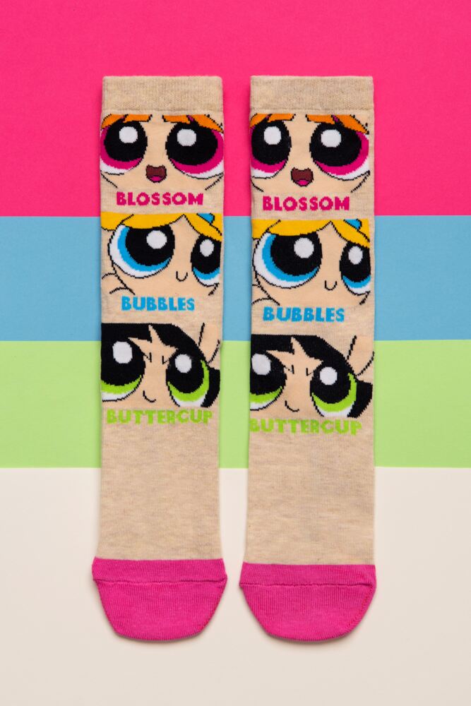 Sockshop Film & TV CharactersWomens Cotton Powerpuff Girls Socks 3-Pair
