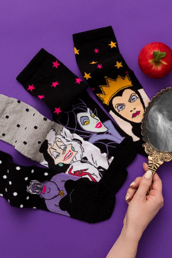 Sockshop Film & TV CharactersWomens Disney Villains Socks 4-Pair