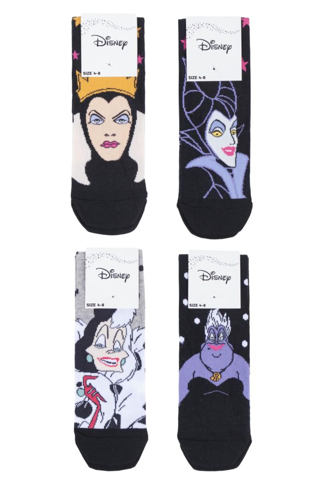 sockshop Film & TV CharactersWomens Disney Villains Socks 4-Pair