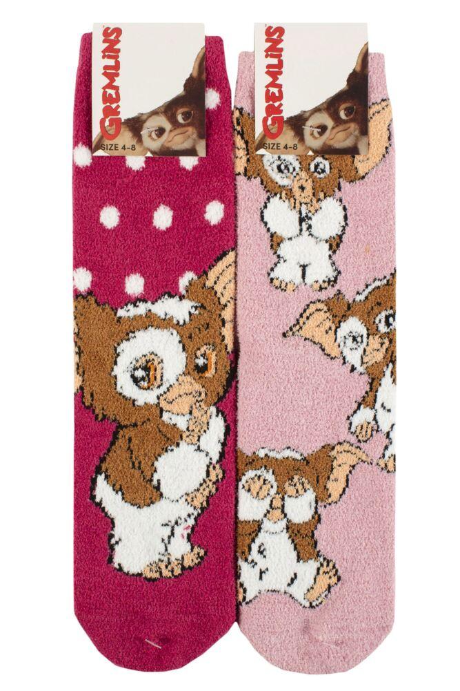sockshop Film & TV CharactersWomens Gremlins Cute Gizmo Fluffy Cosy Socks 2-Pair
