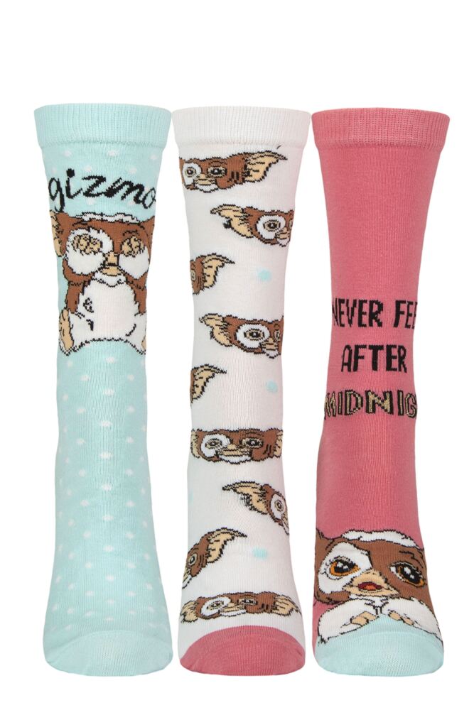 Sockshop Film & TV CharactersWomens Gremlins Gizmo Cotton Socks 3-Pair