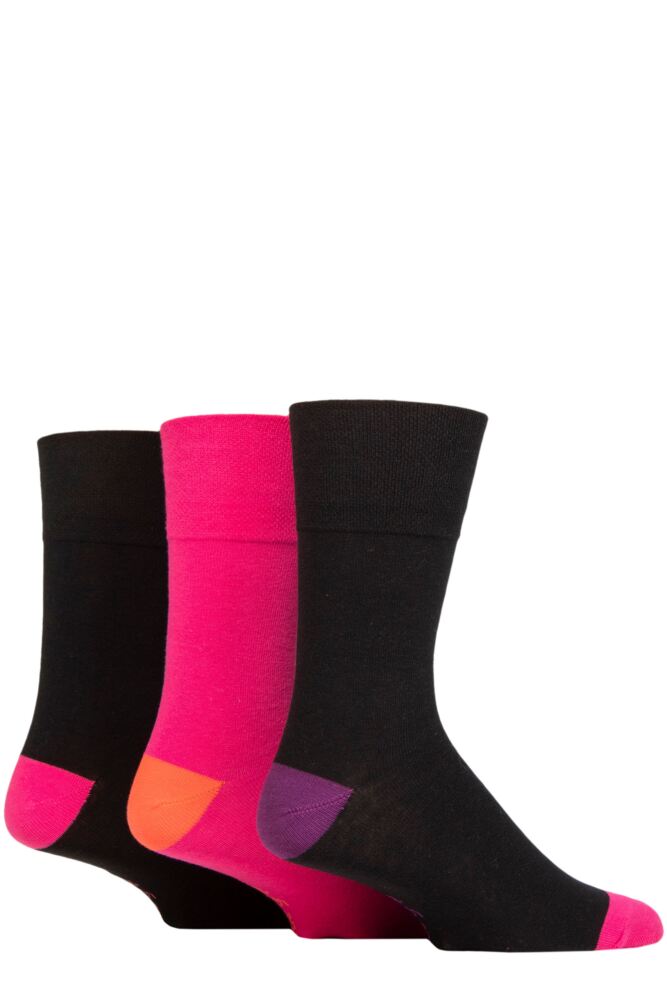 Sockshop Gentle GripMens Cotton Colourburst Socks 3-Pair