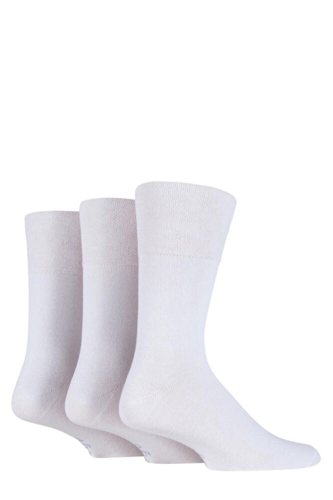 Sockshop Gentle GripMens Cotton Plain Suit Socks 3-Pair