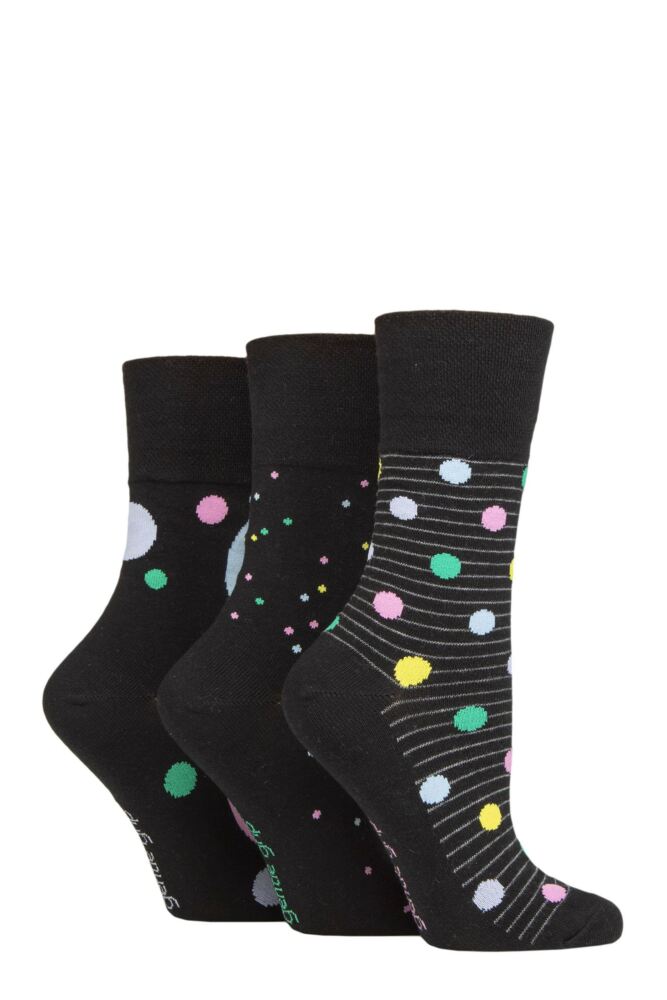 Sockshop Gentle GripWomens Cotton Colourburst Socks 3-Pair