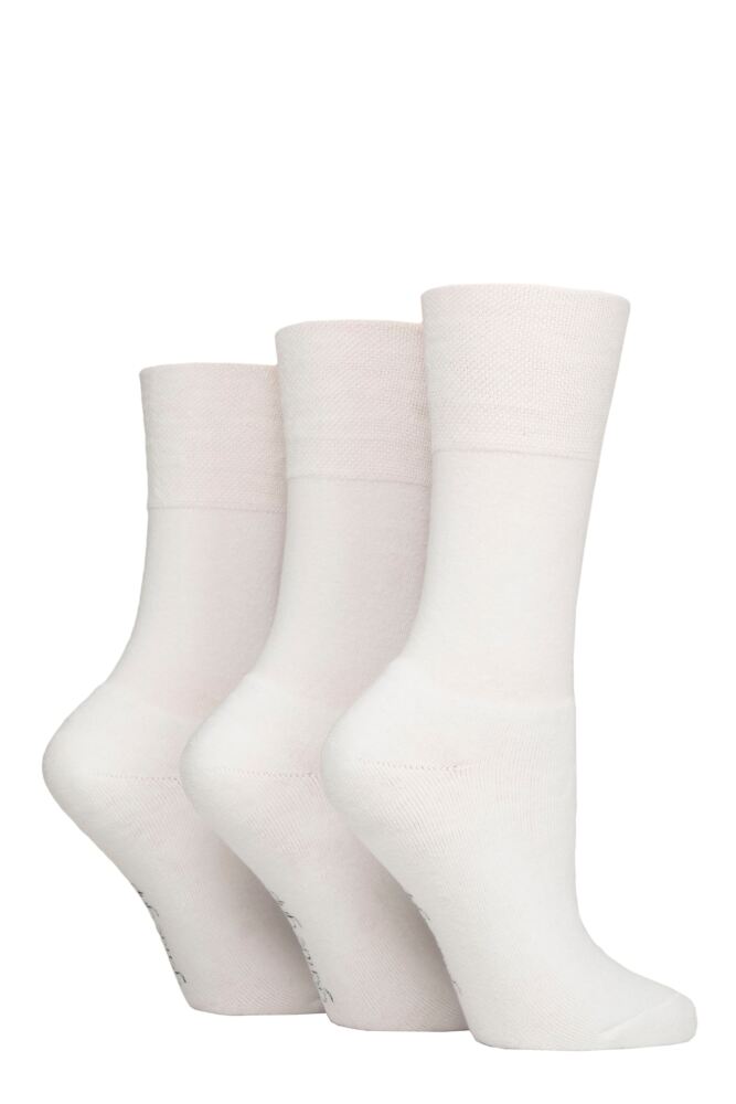 Sockshop Gentle GripWomens Cotton Cushioned Foot Sports Socks 3-Pair
