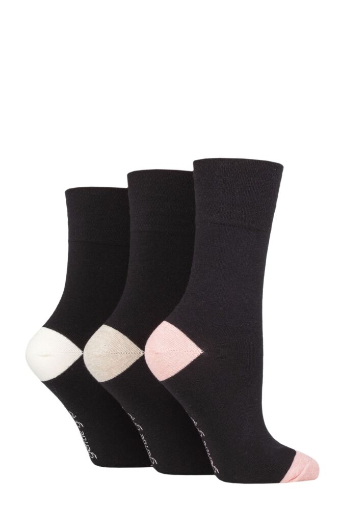 Sockshop Gentle GripWomens Cotton Patterned & Striped Socks 3-Pair
