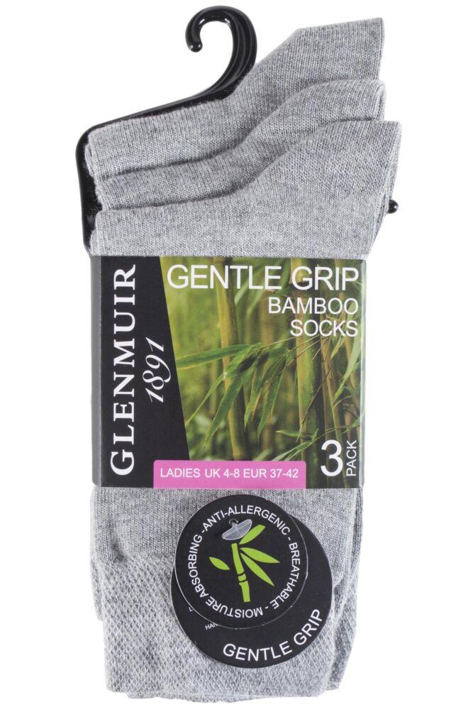 sockshop GlenmuirLadies Comfort Cuff Plain Bamboo Socks 3-Pair