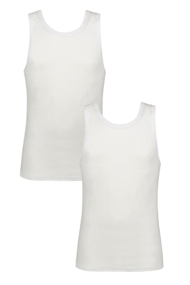 Sockshop GlenmuirMens 100% Combed Cotton Vest 2-Pack