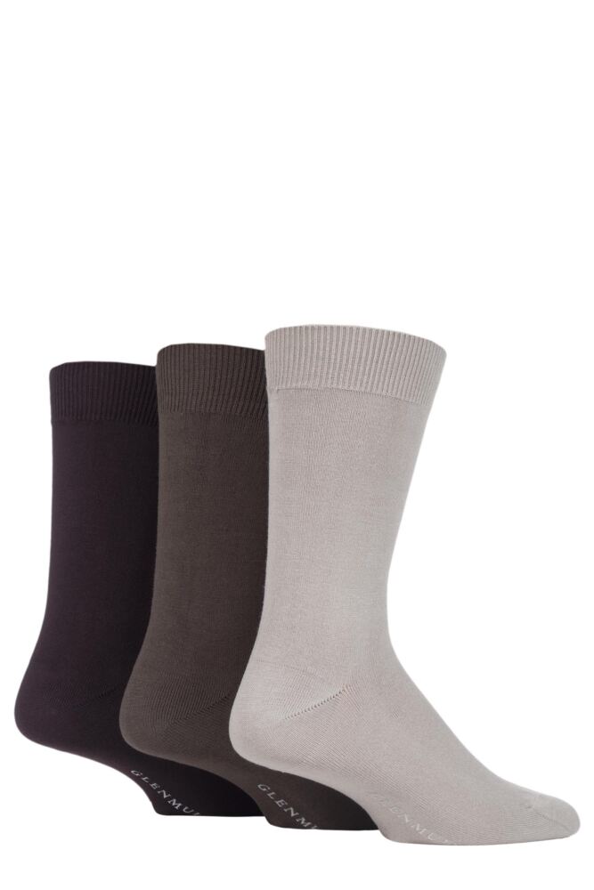 Sockshop GlenmuirMens Bamboo Classic Plain Socks 3-Pair