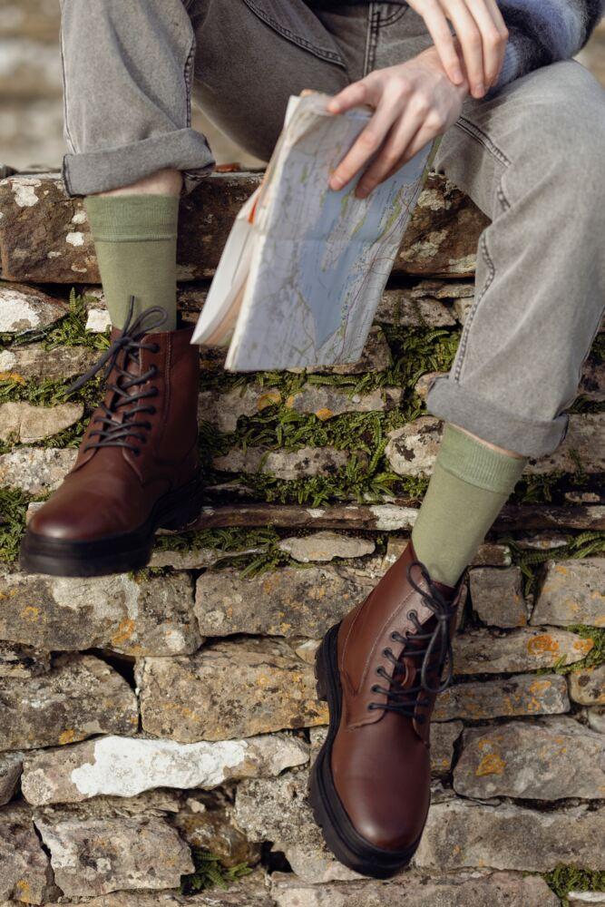 Sockshop GlenmuirMens Bamboo Cushioned Leisure Socks 2-Pair