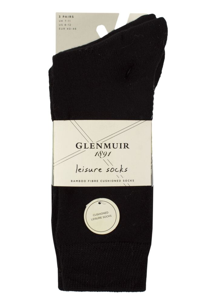 sockshop GlenmuirMens Bamboo Full Cushion Leisure Socks – 3 Pair