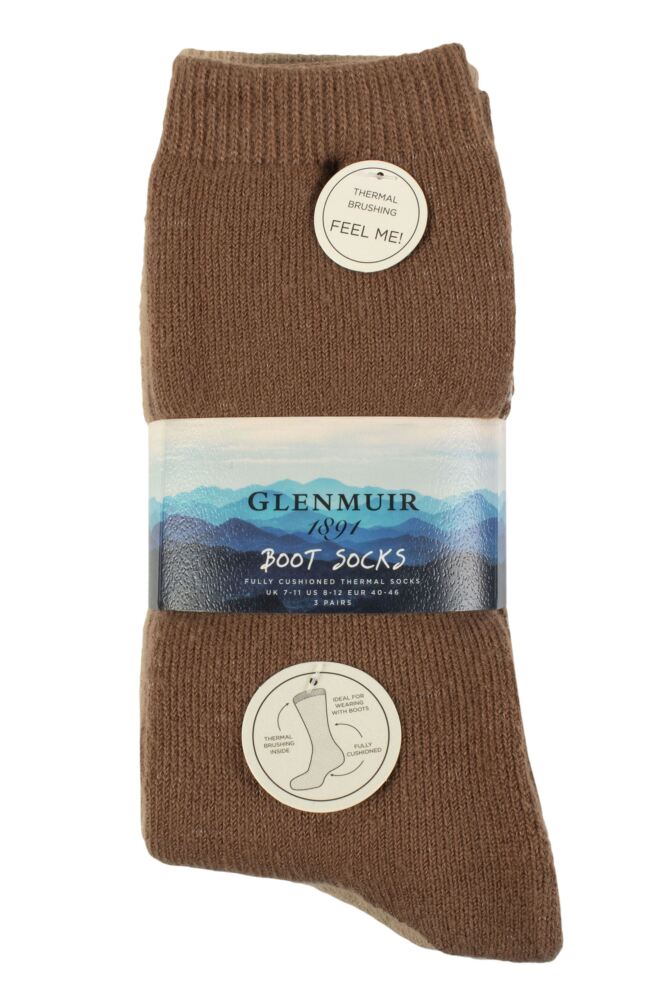 sockshop GlenmuirMens Brushed Thermal Boot Socks – 3 Pair