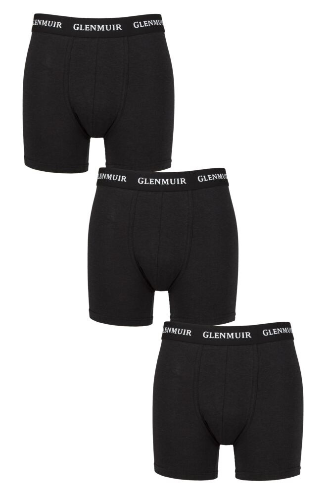 Sockshop GlenmuirMens Cotton And Bamboo Blend Long Leg Trunks 3-Pack