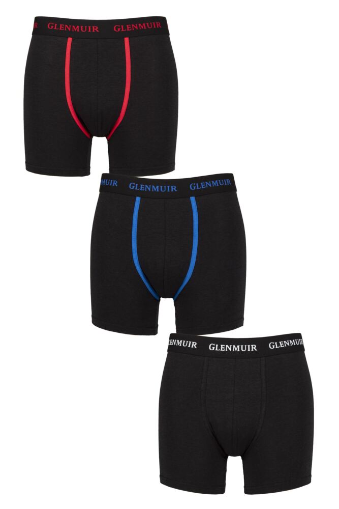Sockshop GlenmuirMens Cotton And Bamboo Blend Long Leg Trunks 3-Pack