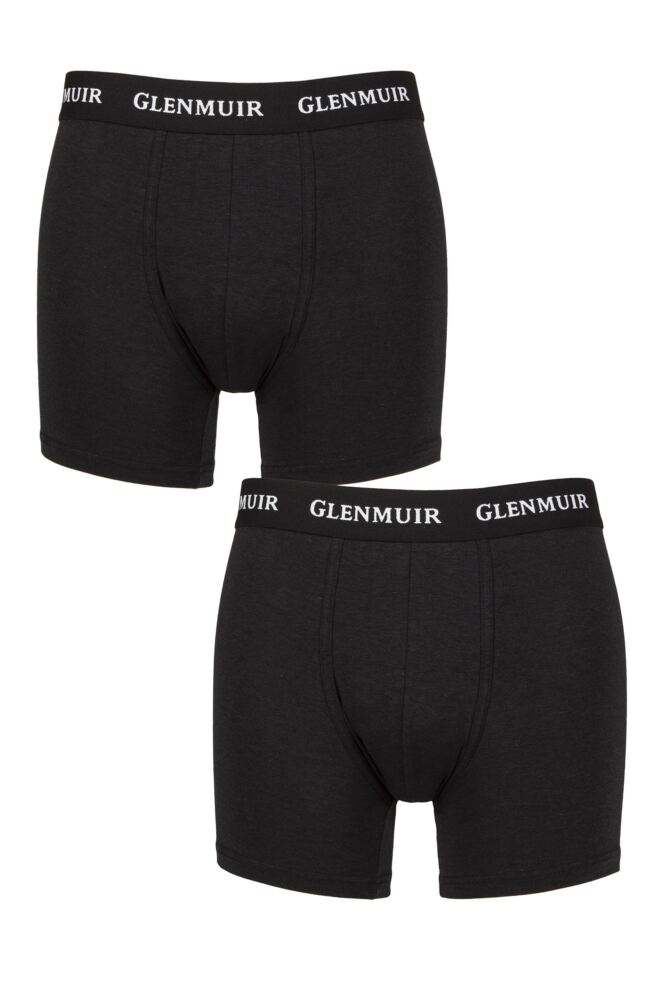 Sockshop GlenmuirMens Cotton And Bamboo Blend Long Leg Trunks 2-Pack