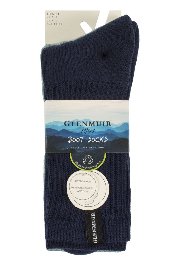 sockshop GlenmuirMens Cotton Classic Boot Socks 2-Pair