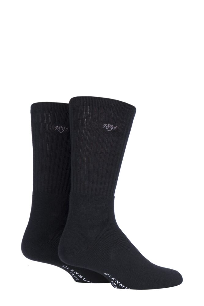 Sockshop GlenmuirMens Cotton Dunbar Cushioned Golf Socks 2-Pair