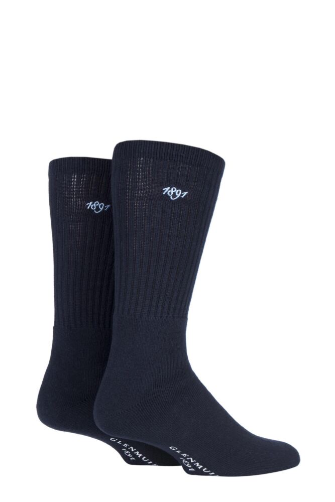 Sockshop GlenmuirMens Cotton Dunbar Cushioned Golf Socks 2-Pair