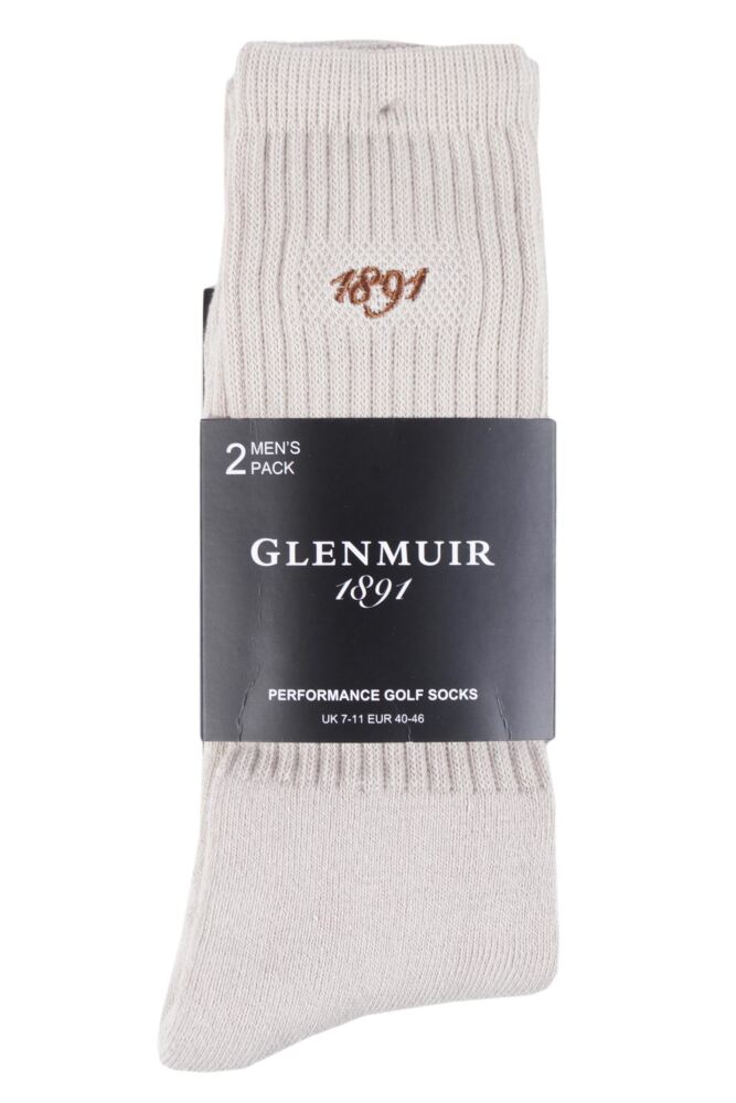 sockshop GlenmuirMens Cotton Dunbar Cushioned Golf Socks 2-Pair