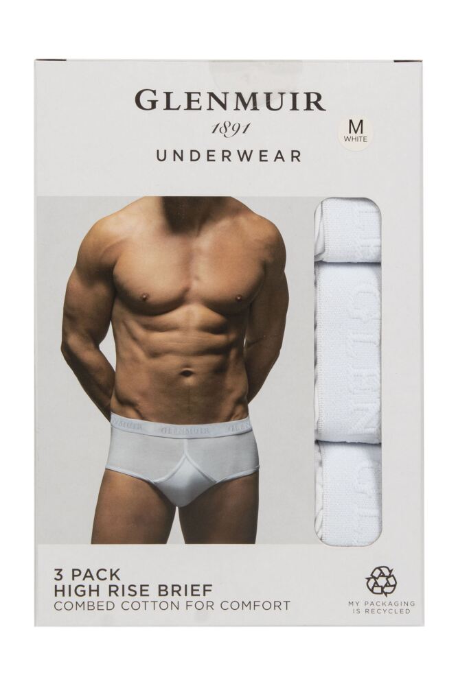 sockshop GlenmuirMens Cotton High Rise Briefs 3-Pack