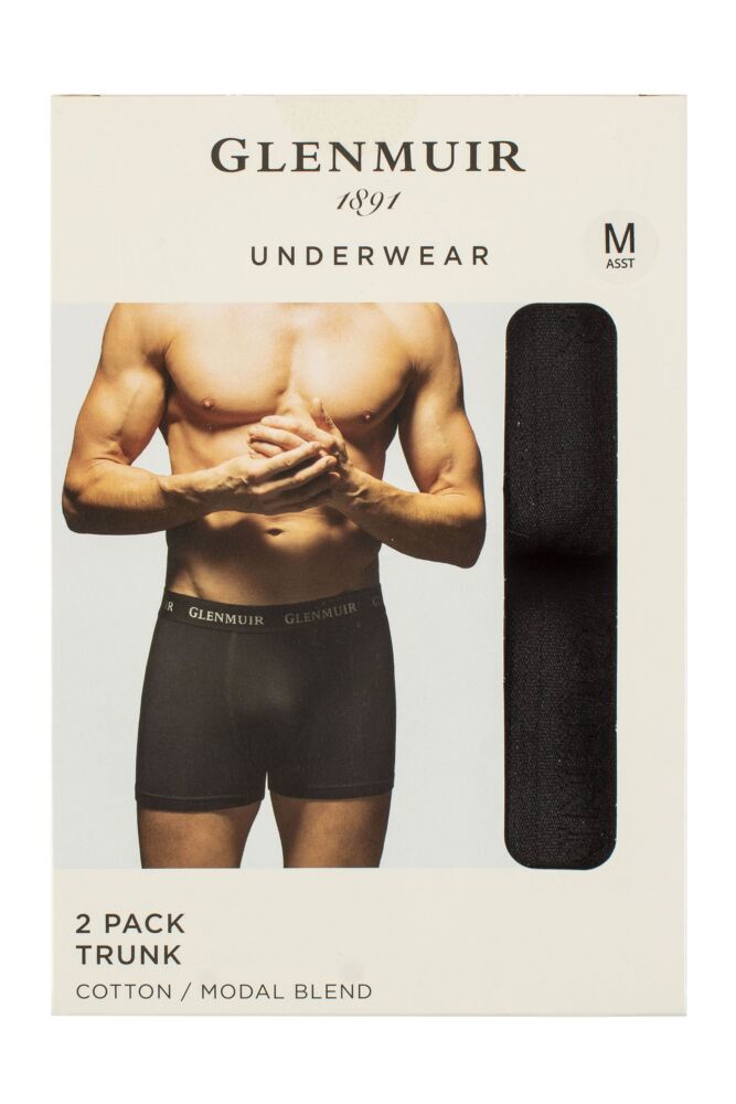 sockshop GlenmuirMens Cotton & Modal Blend Trunks – 2 Pack