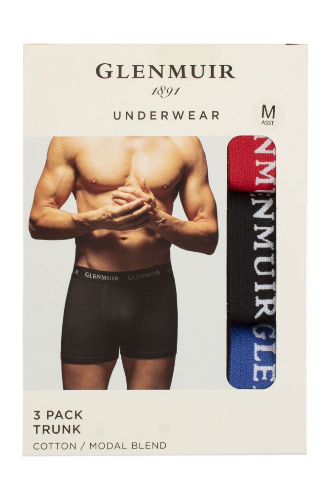 sockshop GlenmuirMens Cotton & Modal Blend Trunks – 3 Pack