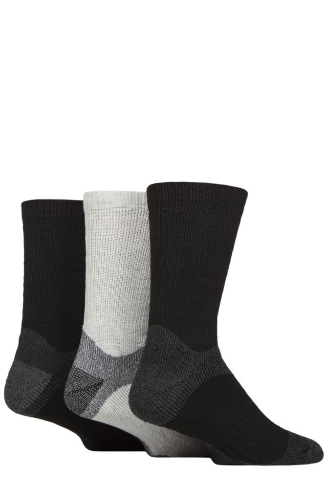 Sockshop GlenmuirMens Plain Fully Cushioned Boot Socks 3-Pair