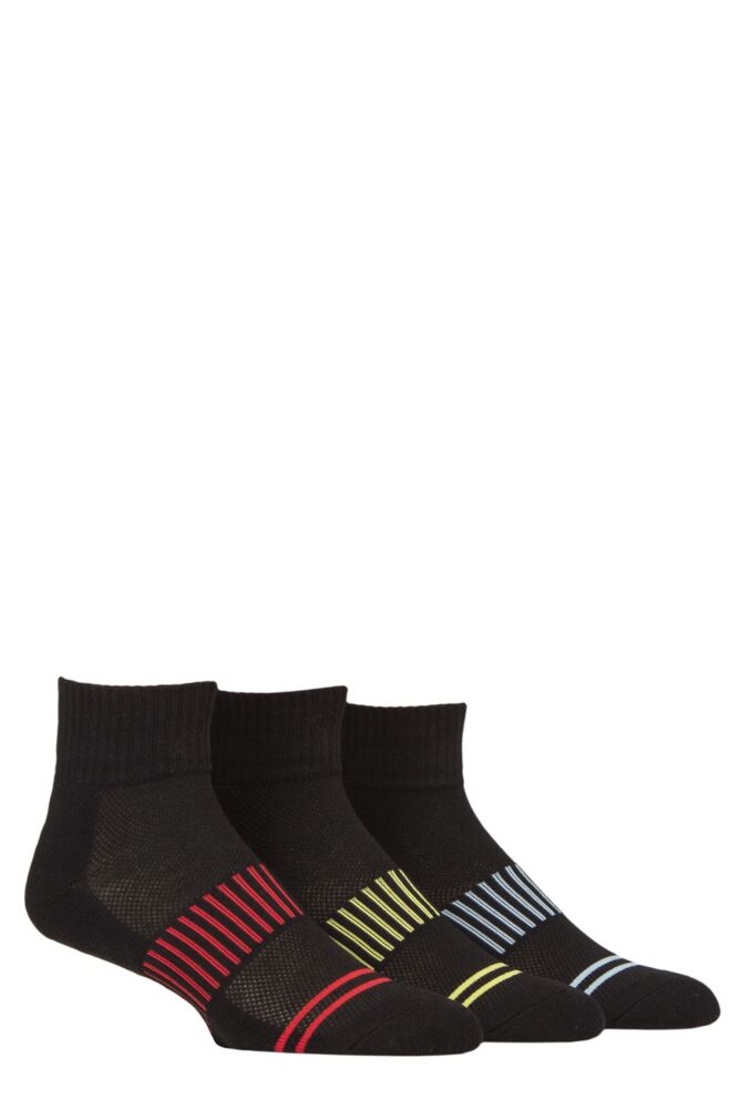 Sockshop GlenmuirMens Sport Cotton Half-Cushioned Mid Length Socks 3-Pair