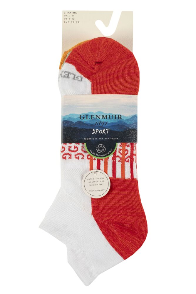 sockshop GlenmuirMens Sport Technical Cushioned Trainer Socks 3-Pair