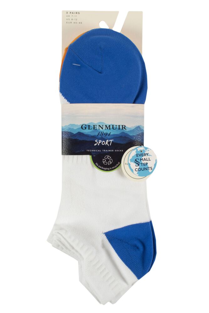 sockshop GlenmuirMens Sport Technical Trainer Socks 3-Pair