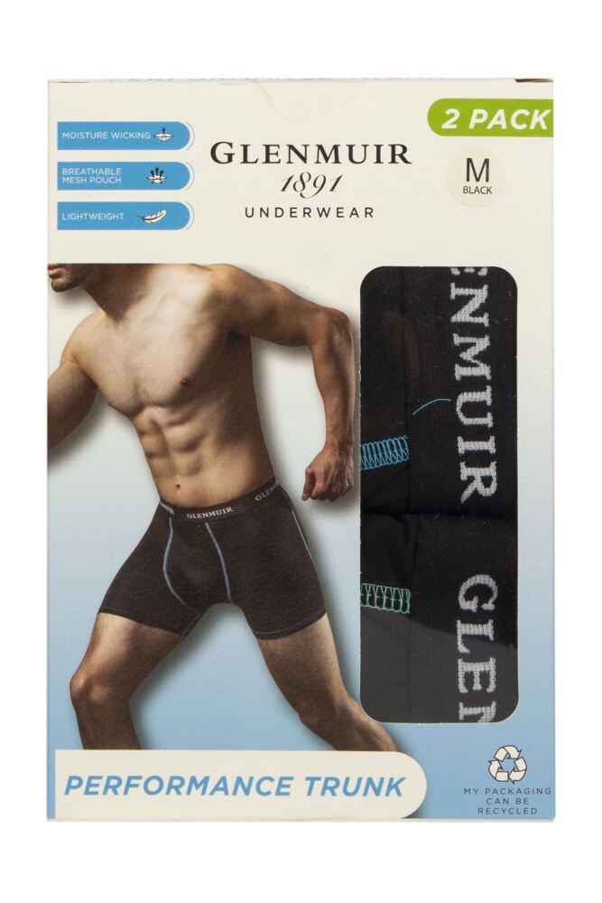 sockshop GlenmuirMens Sports Performance Trunks 2-Pack