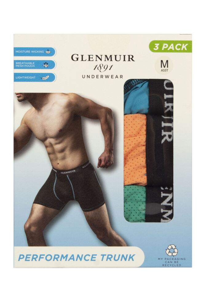 sockshop GlenmuirMens Sports Performance Trunks 3-Pack