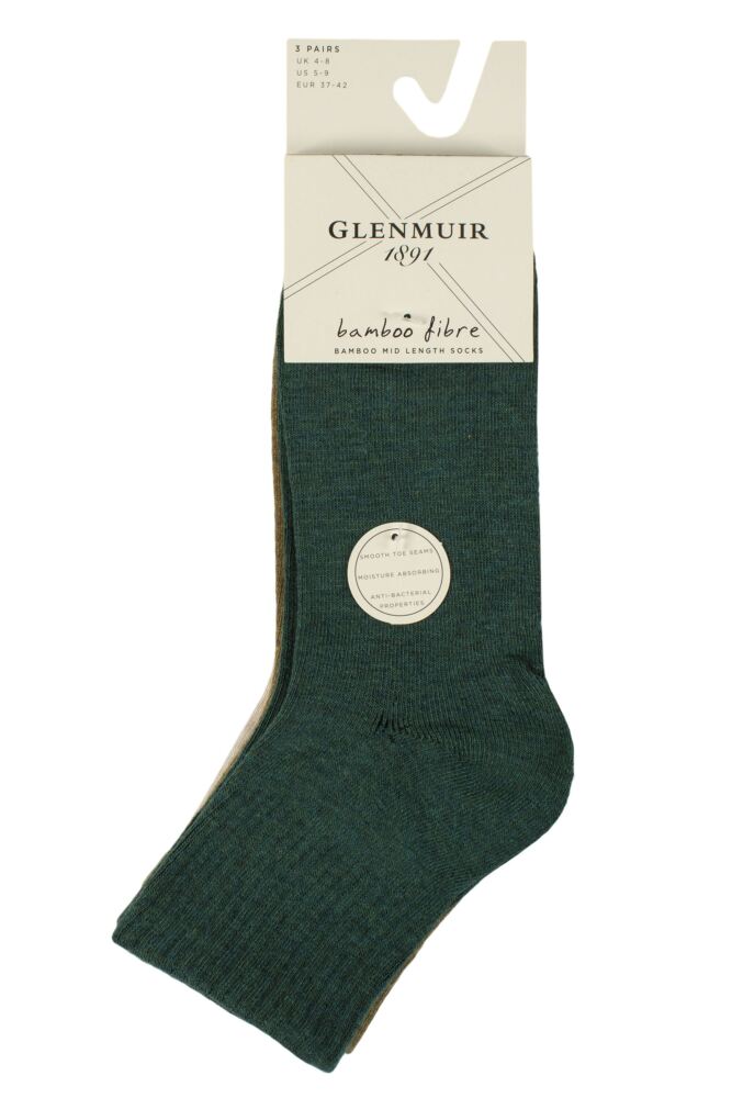 sockshop GlenmuirWomen's Bamboo Cropped Socks – 3 Pair