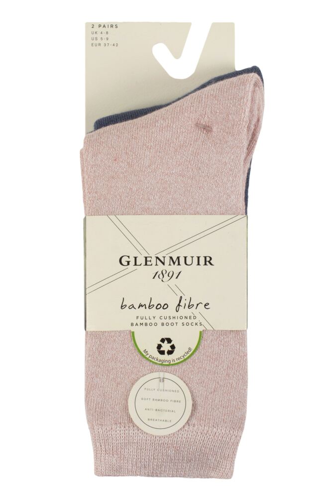 sockshop GlenmuirWomen's Bamboo Cushioned Boot Socks – 2 Pair