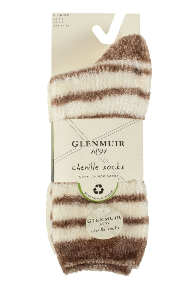 sockshop GlenmuirWomen's Chenille Cosy Lounge Socks – 2 Pair